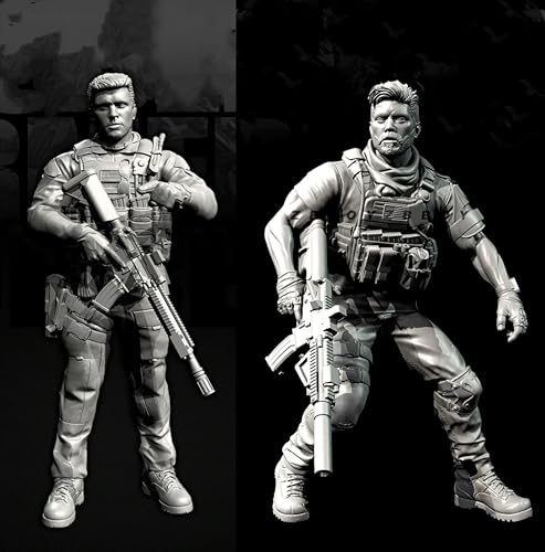 TRUEGRIS 1/35 Europäische Kommandosoldaten-Resin-Soldatenmodell-Bausatz Ungefärbter und unmontierter Resin-Modellbausatz (2 Personen) //v9S3L46 von TRUEGRIS
