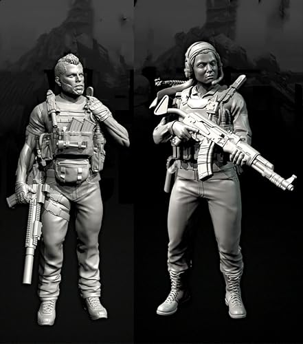 TRUEGRIS 1/35 Europäische Kommandosoldaten-Resin-Soldatenmodell-Bausatz Ungefärbter und unmontierter Resin-Modellbausatz (2 Personen) //v9S3L9 von TRUEGRIS