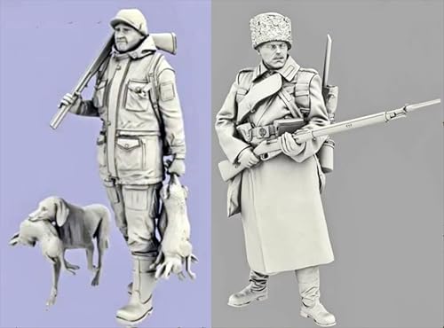 TRUEGRIS 1/35-WWII-Soldat Resin-Soldatenmodellbausatz Unbemalter und unmontierter Resin-Modellbausatz (2 Personen) //J9o7L10 von TRUEGRIS