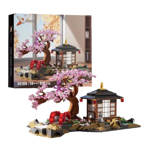 Kirschblüten Baumhaus Bausteine Bausatz, 916 Teile DIY Sakura Baum Baumhaus Modell, Japanische Sakura Architektur Bauklötze, Modular Kirschblütenbaum Modellbausatz Kirschblüten Baumhaus Bausteine Bausatz, 916 Teile DIY Sakura Baum Baumhaus Modell, Japanische Sakura Architektur Bauklötze, Modular Kirschblütenbaum Modellbausatz von TRavesty