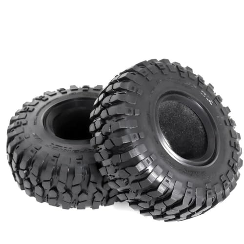 2pcs 105mm 1,9 Gummi -Reifenradreifen kompatibel mit 1:10 RC -Rock -Crawler -Modellen 90046 90047 AXI03007 CC01 D110 TF2 von TReCVd