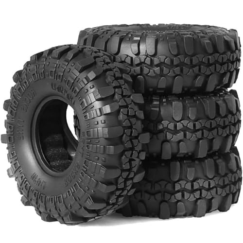 4PCS 1.9 Crawler-Reifen Rock Terrain Tyres OD 108x40mm kompatibel mit FCX10 Pro UTB18 Gen8 7VS4-10 RC Crawler-Fahrzeuge von TReCVd