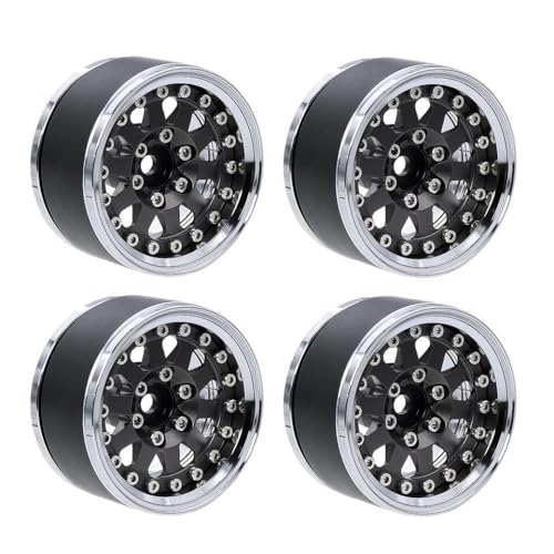 4pcs 1,9 Zoll CNC Aluminium Beadlock Wheel Rims Hub Kompatibel mit 1/10 Skala RC-Crawler, die mit III III Pro TRX6 Gen7 8 VS4-10 kompatibel sind(C) von TReCVd