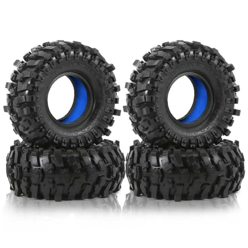 4pcs 1.9 Crawler -Reifen und weicher Gummieinsatzkompatibel mit RC -Crawler -Car -Modellen D110 TF2 CC01 Gen8(4pcs Blue) von TReCVd