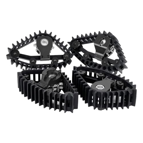 4pcs Schneereifen -Sets für 1/18 RC Crawler Sandmobile Wheel Tracks Conversion kompatibel mit Zubehörteilen(Black) von TReCVd
