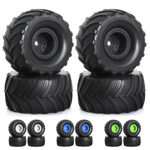52 mm 1,0 Zoll Rad Rand Reifenset 4 Teile kompatibel mit 1/18 1/24 FMS SCX24 AX24 RC -Track -Upgrade -Teile(White) von TReCVd