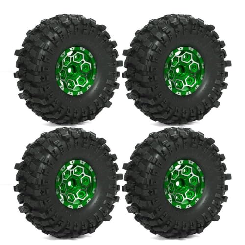 Metall 1.9 Beadlock-Räder und Reifen für 1/10 RC-Crawler eingestellt mit verschiedenen Modellen, einschließlich TRX6 Pro Gen8 VS4-10 III AXI03007 GEN8 4 Teile(4pcs Green) von TReCVd