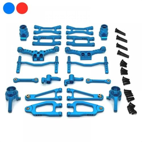 Metall -Upgrade -Teile -Kit Kompatibel mit 1/18 RC -Auto umfasst vordere und hintere Armlenker Schock -Tower -Karosserieposten und Verknüpfungsstab kompatibel mit den Modellen 18101 18102(Red) von TReCVd