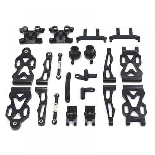 Metall -Upgrade -Teile Kit vordere und hintere Armlenkbecher kompatibel mit 1/16 Skala RC Cars Modell 16101 16102 16106 Q130A Q130B Q141 Q117(Black) von TReCVd