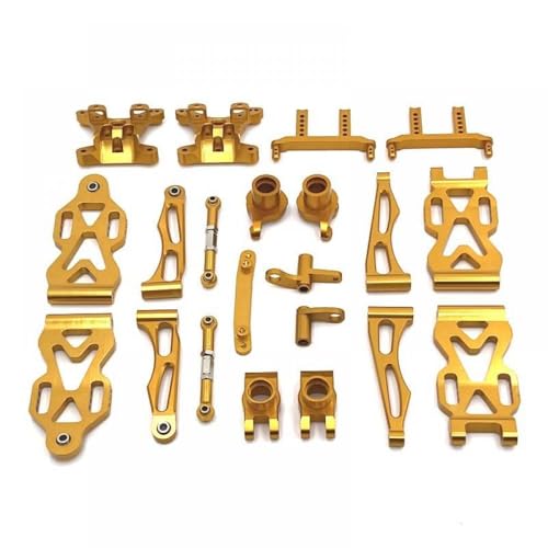 Metall -Upgrade -Teile Kit vordere und hintere Armlenkbecher kompatibel mit 1/16 Skala RC Cars Modell 16101 16102 16106 Q130A Q130B Q141 Q117(Yellow) von TReCVd