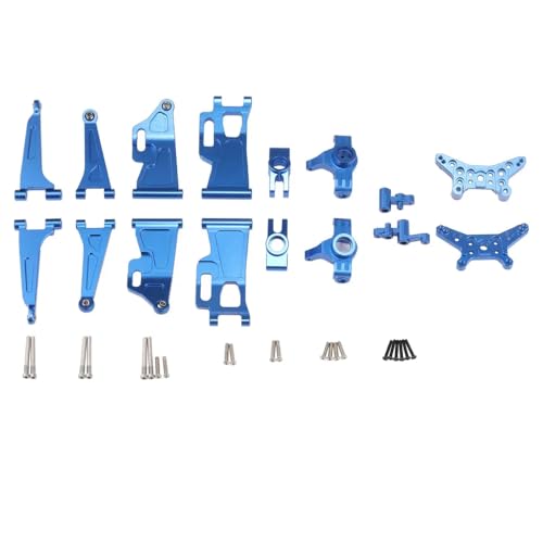 Metall -Upgrade -Teile für Fernbedienungsauto kompatibel mit MJX1/14 14209 14210 mit Stoßdämpfer Vorder- und hintere Schwungarme und Lenkkomponenten(Blue) von TReCVd