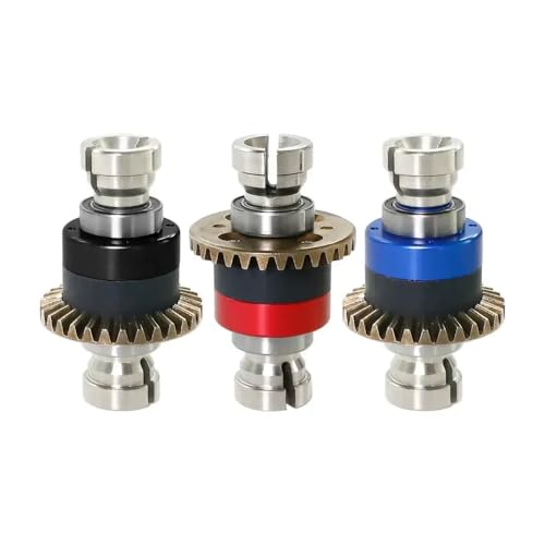 Metalldifferential kompatibel mit 1/18 Grom Grom 1/14 Mojave Grom RC -Auto -Upgrade -Teile Zubehör(Black Red) von TReCVd