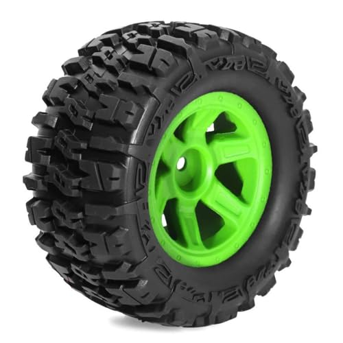 RC 4PCS 90 -mm -Buggy -Reifenräder mit 12 mm Sechskantkompatibel mit 16207 16208 16101 1/16 RC -Auto -Upgrade -Teile Skalier(Green) von TReCVd