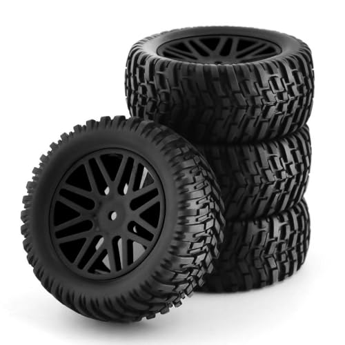 TReCVd 1/1012mm Sechskantgummi -Kurzlaufreifen für 1:10 Buggy -Autos kompatibel mit 144001 94107 94170 94155 94177 Set von 4 STK(White) von TReCVd