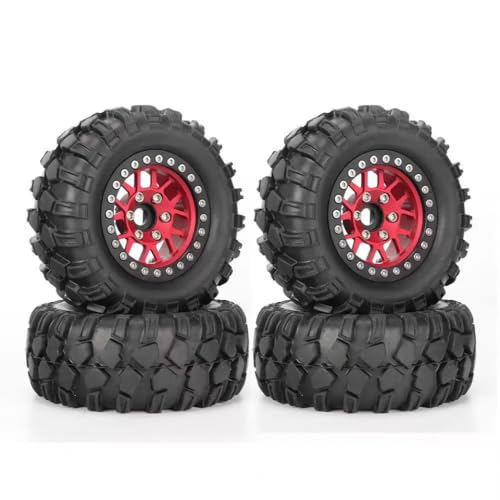 TReCVd 1/12 RC-kompatible 1,9-Zoll-Metallradfelgen mit 90 * 38-mm-Reifen Kompatibel mit Mangniu Mn128 und Meijiaxin H12Y(Black) von TReCVd