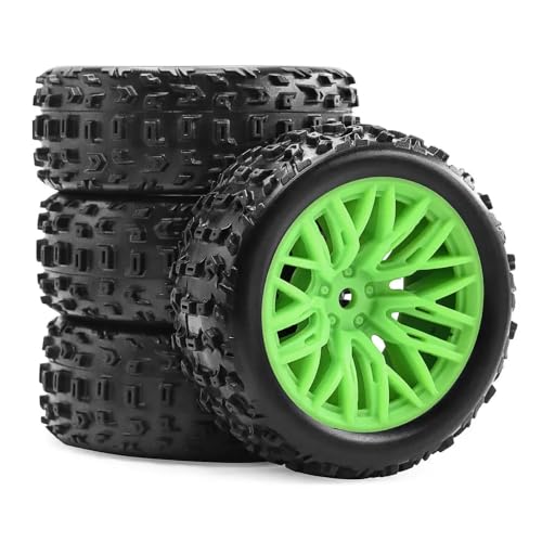 TReCVd 1/18 Skala 69 mm Gummireifen 12mm Sechskantkompatibel mit Grom 2S RC -Auto -Upgrade -Teilen(Black) von TReCVd