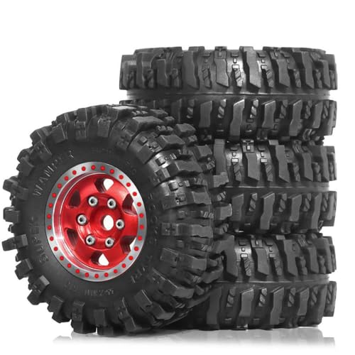 TReCVd 1/24 1/18 RC -Crawler -Reifen und Beadlock -Räder Felgen -Versatz -2,5 mm kompatibel mit 1:24 1:18 CAR SCX24 FMS AX24 FCX18 4PCS(4pcs Brown) von TReCVd
