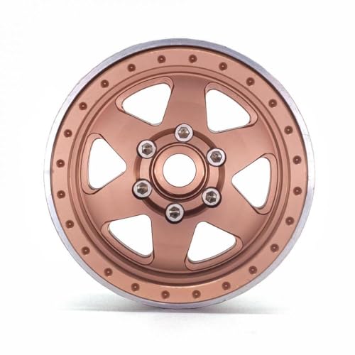 TReCVd 1,9 Beadlock -Räder für 1 10 -Skala RC Crawler kompatibel mit dem Redspider II -Modell(4pcs Titanium Color) von TReCVd