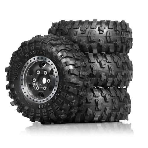 TReCVd 10 Beadlock -Räder und Reifen Set 4pcs kompatibel mit 1 0 Crawler -Reifen 51 x 20 mm für 118 124 RC -Crawler -Modelle wie SCX24 FMS FCX18 AX24(4pcs Brown) von TReCVd