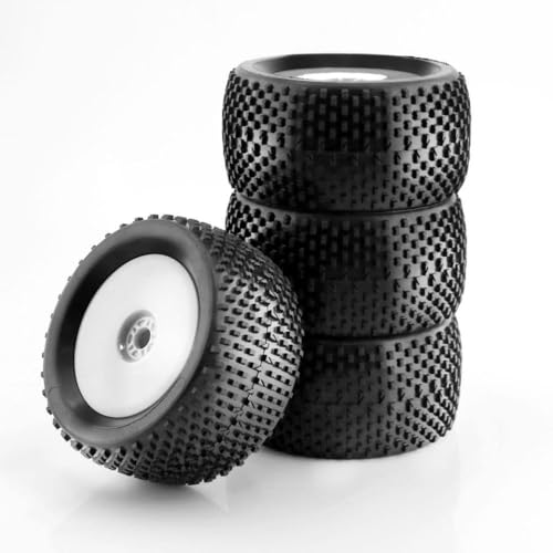 TReCVd 140 -mm -Off -Road -Buggy -Reifen mit 17 -mm -Hex -Hubs, die mit 1/8 RC -Rennwagen und 4WD -Modellen wie Bazooka Camper ZD kompatibel sind(4pcs Green) von TReCVd