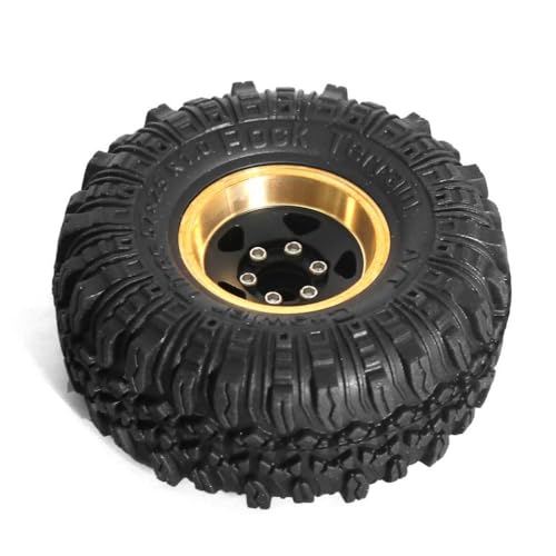 TReCVd 1Set Black Coating Messing 1.0 Zoll Beadlock -Radreifen Kompatibel mit kompatible 1/18 1/24 RC Crawler Car SCX24 FMS Upgrade(RS00A) von TReCVd