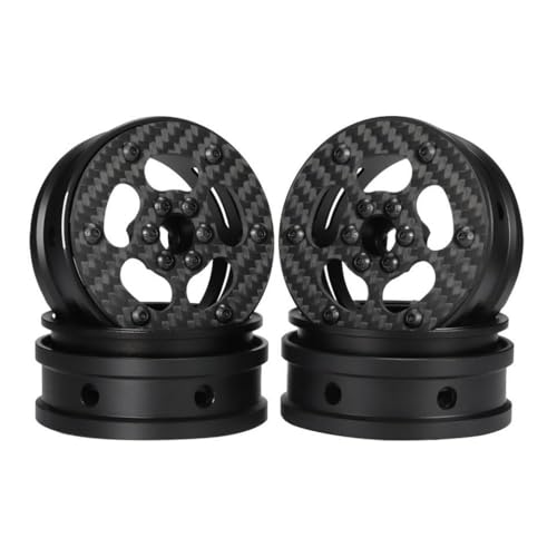 TReCVd 2,2 Zoll Carbon Fique Wheel Felgen kompatibel mit 1/8 1/10 RC -Rigs zum BAU von Pro Gspeed V4(4PCS C) von TReCVd