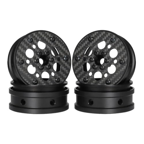 TReCVd 2,2 Zoll Carbon Fique Wheel Felgen kompatibel mit 1/8 1/10 RC -Rigs zum BAU von Pro Gspeed V4(4PCS D) von TReCVd