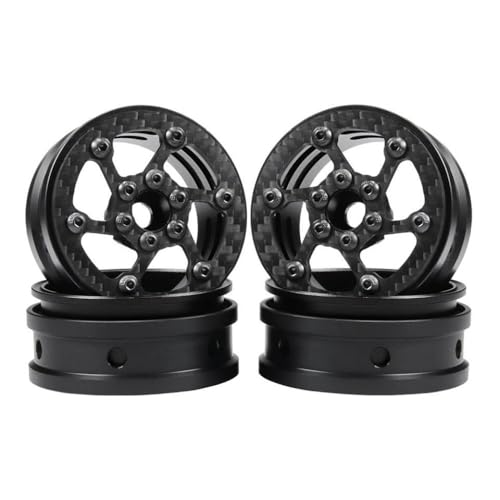 TReCVd 2,2 -Zoll -Carbonfuhenradfelgen kompatibel mit 1/8 1/10 RC -Crawler -Modellen zum Erstellen von Pro Gspeed V4 -Elementbetrug(4PCS B) von TReCVd