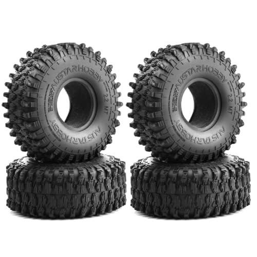 TReCVd 2,2 Zoll Crawler -Reifen -Set von 4 Gummirädern für 1/10 RC Crawler -kompatibel mit RR10 Wraith TReCVd 2,2 Zoll Crawler -Reifen -Set von 4 Gummirädern für 1/10 RC Crawler -kompatibel mit RR10 Wraith von TReCVd