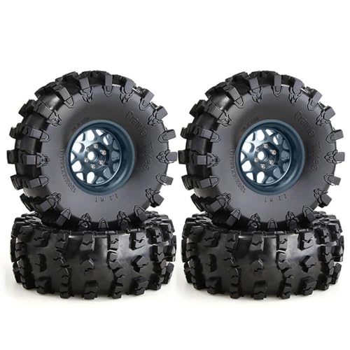 TReCVd 2,2 -Zoll -Metall -Perl -Rad -Rad -Reifen -Set von 4 für 1/10 RC Crawler Cars kompatibel mit Pro Wraith RR10 RBX10(4pcs Silver) von TReCVd