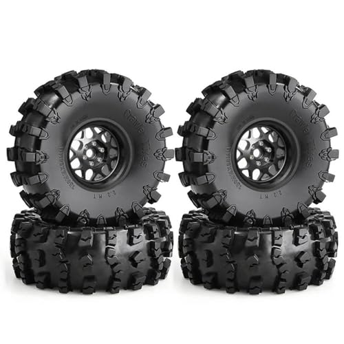 TReCVd 2,2 -Zoll -Metall -Perl -Rad -Rad -Reifen -Set von 4 für 1/10 RC Crawler Cars kompatibel mit Pro Wraith RR10 RBX10(4pcs Titanium) von TReCVd