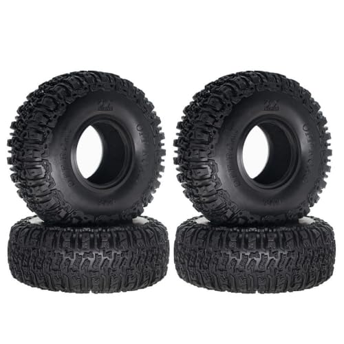 TReCVd 4 PCs 120 mm 1,9 -Zoll -Gummireifen kompatibel mit 1:10 Crawler RC -Autorädern 90046 AXI03007 Gen8 von TReCVd
