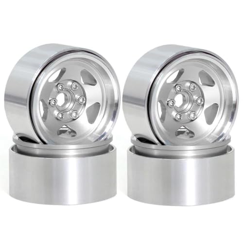 TReCVd 4PCS 1.9 RC Beadlock Wheel Rim Set kompatibel mit 1:10 RC Crawlers II 90046 III AXI03007(Brown) von TReCVd