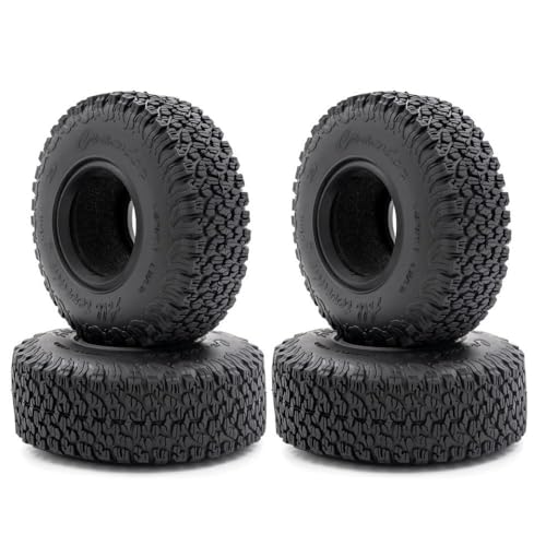 TReCVd 4pcs 1,9 Zoll 110 x 45 mm Gummireifen kompatibel mit 1 10 -Skala -RC -Crawler -Autos Kompatibel mit Modelle wie 90046 AXI03007 VS4 10 Gen8 CFX in Schwarz und Grau TReCVd 4pcs 1,9 Zoll 110 x 45 mm Gummireifen kompatibel mit 1 10 -Skala -RC -Crawler -Autos Kompatibel mit Modelle wie 90046 AXI03007 VS4 10 Gen8 CFX in Schwarz und Grau von TReCVd