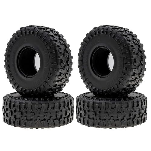 TReCVd 4pcs 1,9 Zoll 120 mm RC -Gummi -Radreifenreifen mit Schaumstoffeinsatz Kompatibel mit kompatible 1/10 RC Crawler Car Wraith 90018 RBX10 Yikikong von TReCVd