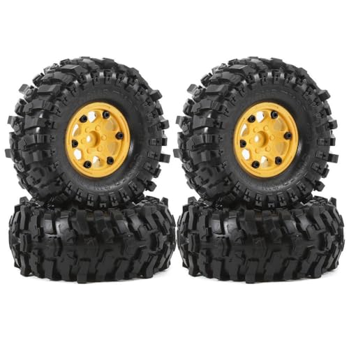 TReCVd 4pcs 1,9 -Zoll -Plastik -Perldlock -Räder und Reifen, die mit 1 10 Skala RC Crawler Car Model 90046 UTB18 Pro kompatibel sind(4pcs White) von TReCVd
