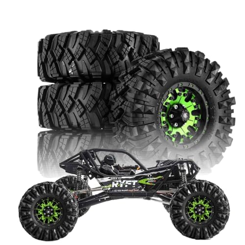 TReCVd 4pcs 1.9 Beadlock -Räder und Reifen Werden mit 1/10 RC Crawler Car Pro UTB18 kompatibel eingestellt(4pcs Gold) von TReCVd
