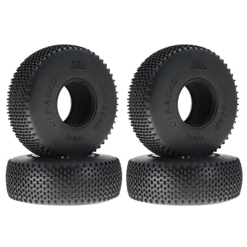 TReCVd 4pcs 118 mm 1,9 Zoll Gummireifenräder Kompatibel mit 1 10 Skala RC Crawler Cars kompatibel mit II III TRX6 -Modellen LK07 von TReCVd