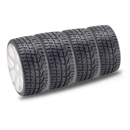 TReCVd 4pcs 2,9 -Zoll -RC -Reifen 3,94 Zoll OD mit Wabenrädern, die mit 6S -Skala -RC -Autos kompatibel sind, ähnlich wie bei Modellen Kompatibel mit Verbrechen(Black) von TReCVd