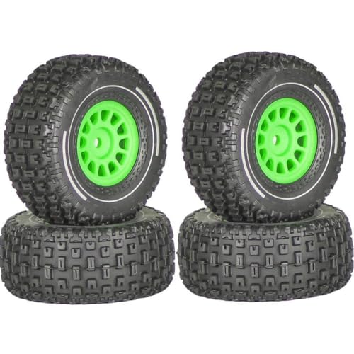 TReCVd 65mm Gummireifen 4pcs 12mm Sechskant kompatibel mit 1/14 Mojave Grom RC -Autos Upgrade -Teilezubehör aufbauen(Red) von TReCVd