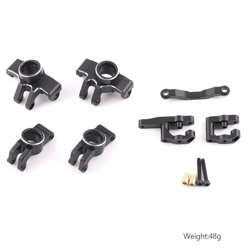 TReCVd Aluminiumlenker vorne und hinten Kompatibel mit 1/18 -Skala -LKWs kompatibel mit 2S -RC -Fahrzeugen wie Grom und(Black J099) von TReCVd