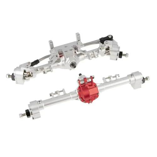 TReCVd Anodierte Aluminium integrierte vordere Heck -Portalachse kompatibel mit 1/10 RC -Crawler -Modellen wie II CC01 90046 90047(S Front Rear Axle) von TReCVd