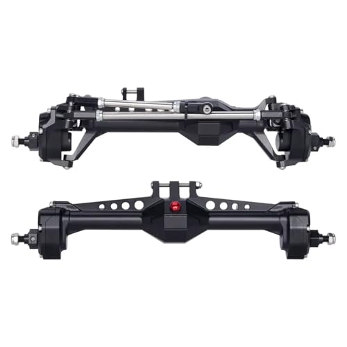 TReCVd Komplette Portalachse für 1/10-Skala-RC-Crawlers, die mit Vanquish VS4-10 und Models CNC bearbeitete Festigkeit Aluminium kompatibel sind(Black Axle F and R) von TReCVd