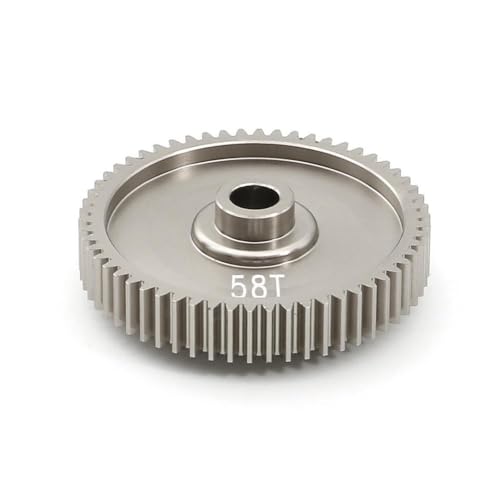 TReCVd Metall 55T 58T 61T Geschwindigkeitssporngetriebe 51004 53665 kompatibel mit TT01 TT-01 1/10 RC-Auto-Upgrade-Zubehör(1pcs 61T) von TReCVd