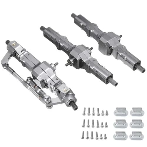 TReCVd Metall vordere Zwischenachse, kompatibel mit B16 B36 Q60 Q63 Q64 Fayee FY004 MN-77 6WD 6x6 RC-Auto-Upgrade-Teile(B) von TReCVd