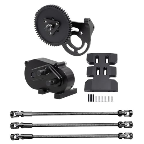 TReCVd Overdrive -Getriebegetriebe für 1/10 RC -Crawler -Crawler -kompatibel mit Antriebswelle(Black with 3 shafts) von TReCVd