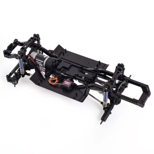 TReCVd Plastik-Chassis-Rahmen mit Zwei Geschwindigkeiten mit 550 35T-Motor kompatibel mit 1/10 RC Crawler Car DIY-Upgrade-Teilen(Chassis with axle) von TReCVd