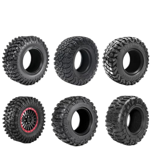 TReCVd RS RC 4PCS 2,6 Zoll Alle Terrain Gummi -Butyl -Gummi -Drachenklauenreifen kompatibel mit 1/8 1/10 RC Crawler -Autos wie Wraith RR10(4pcs RS005) von TReCVd