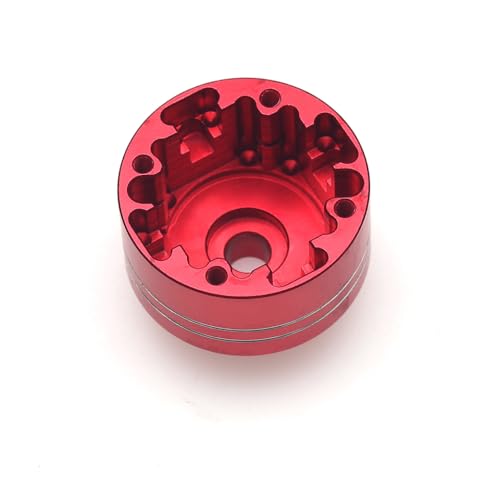 TReCVd RS -RC -Metalldifferentialkoffer mit Stahlhauptrad -Spurgetränkern, kompatibel mit TT02 TT02B XV02 1/10 RC -Auto -Upgrade -Zubehör(Red) von TReCVd