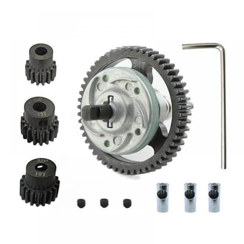 TReCVd Stahl- und Metall -Straight -Getriebe 32p 50T 52T 53T 54T 15T 17T 19T kompatibel mit 4x4 Stampede 4x4 VXL 4x4(1pcs 50t) von TReCVd